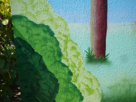 Graffitikurs für Schüler aus Kattenturm Bremen vom August 2010 bis Mai 2011. Unterrichtung verschiedener Stanceltechniken (stencilart / Schablonengraffiti) von Graffitilehrer Siko Ortner in Theorie und Praxis zur Erstellung von Comicart als Fassadenmalerei.