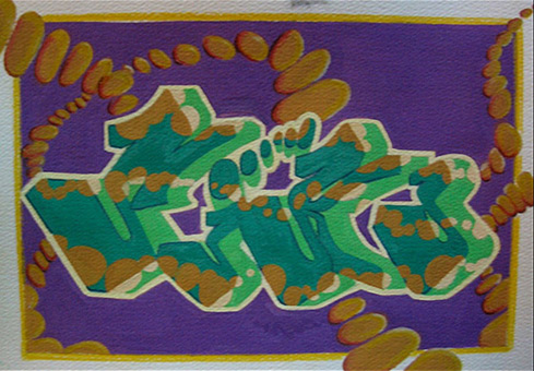 Siko style 1020, Farbentwurf, Guache auf Aquarellpapier von Siko Ortner, 17cm X 23cm, Juli 2005.