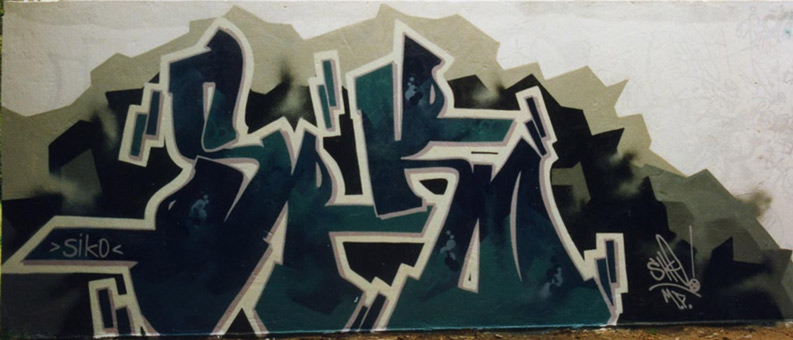 Siko style, von Siko Ortner auf der frisch gebauten MP Mauer in Hamburg Langenhorn 1991.