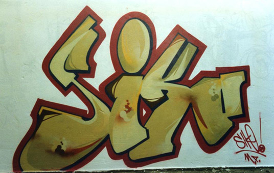 Siko style, von Siko Ortner auf der frisch gebauten MP Mauer in Hamburg Langenhorn 1991.